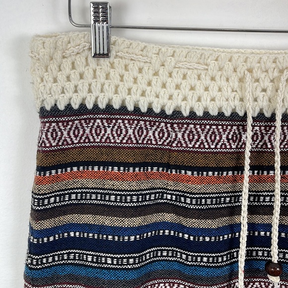 Tapestry & Crochet Boho Mini Skirt - M - Picture 2 of 5